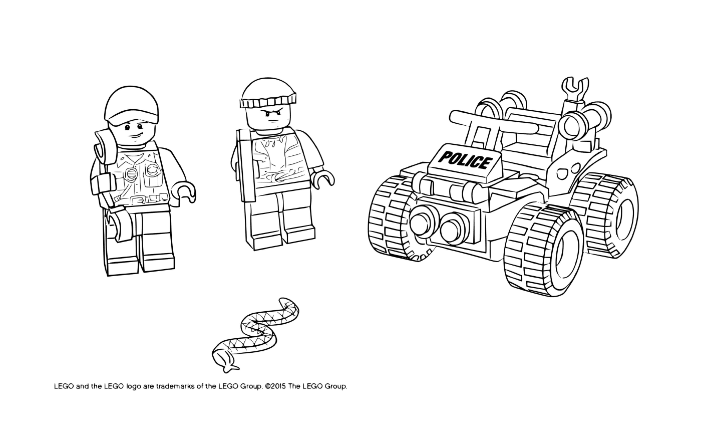  Policía Lego City ATV Patrulla 