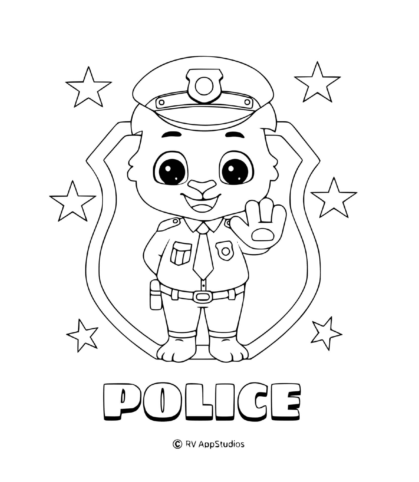  Police stop, star uniform 