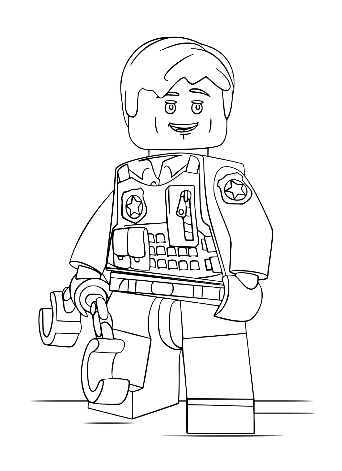  Carattere Lego polizia ammanettato 
