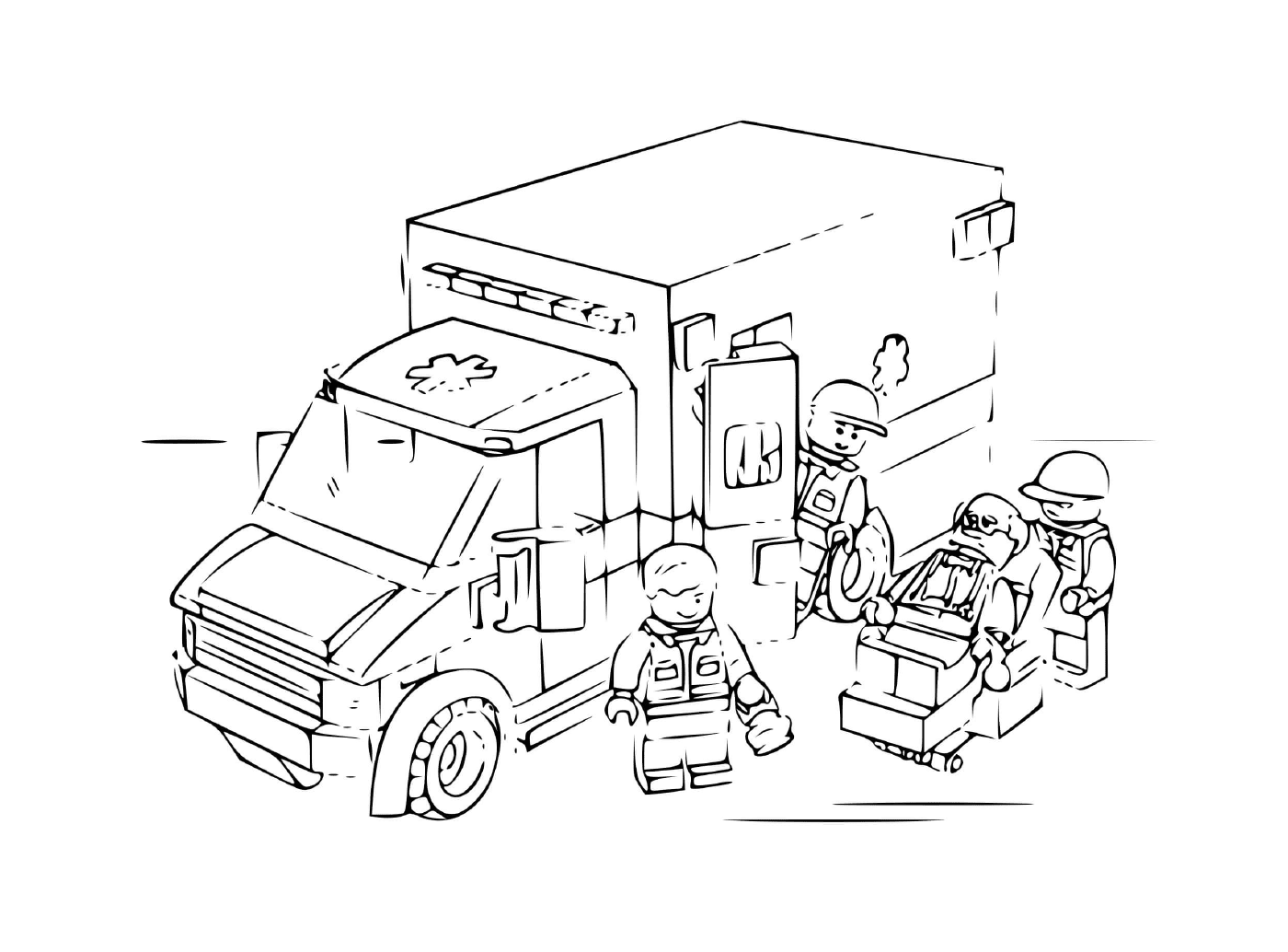  Ambulancia de Lego Policial 