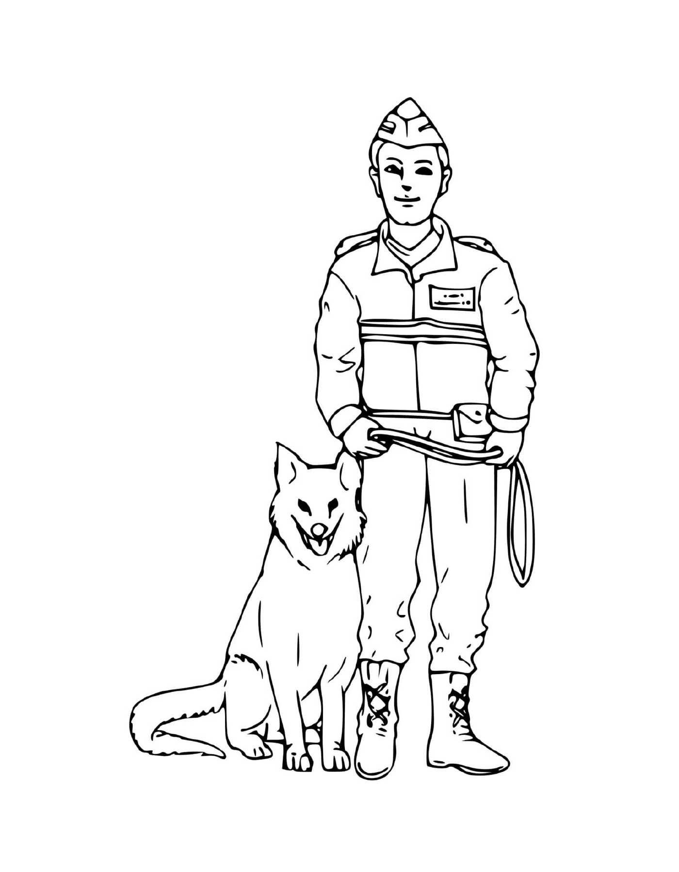 Полицейский пёс и офицер 