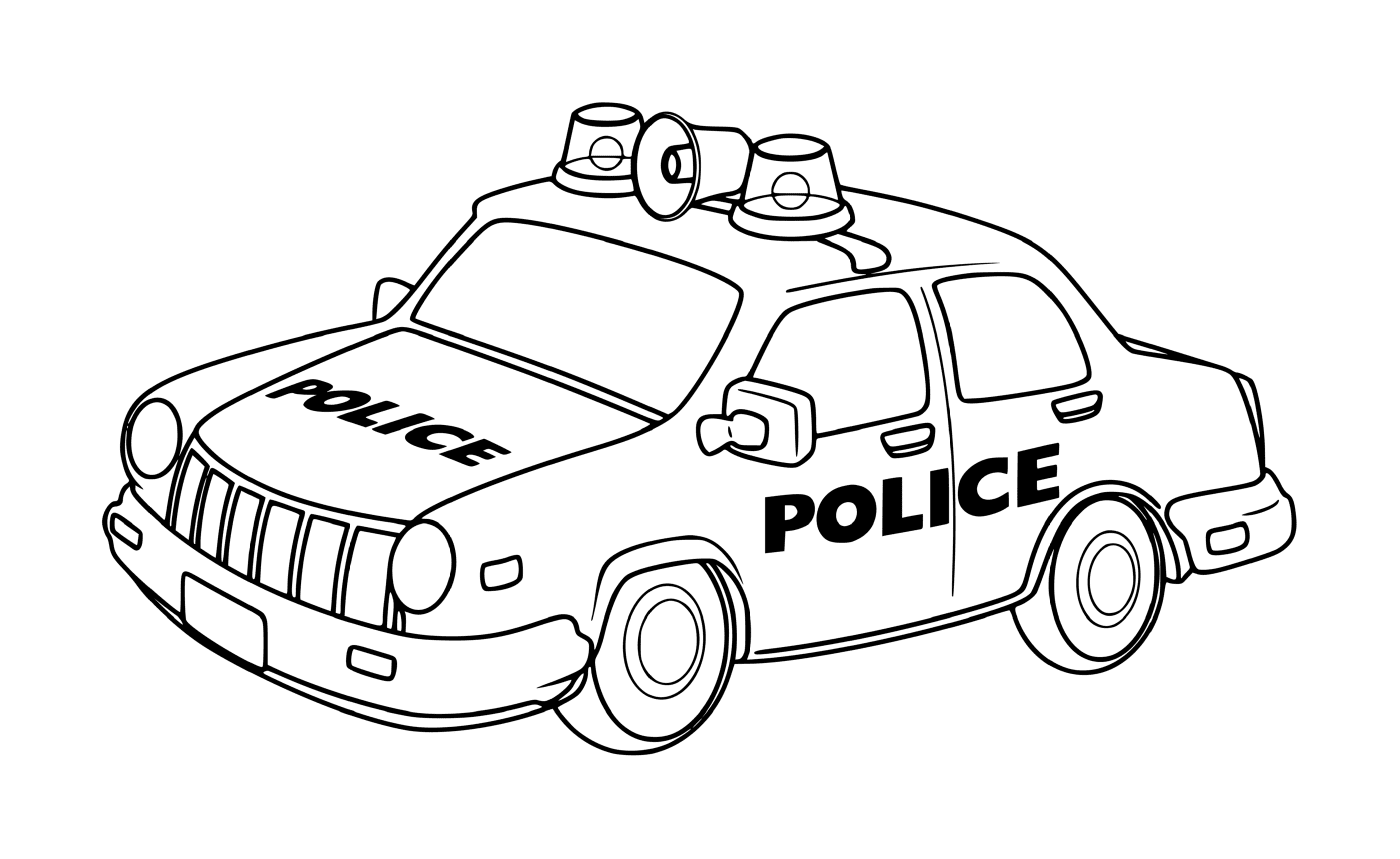  Fácil de dibujar coche de policía 