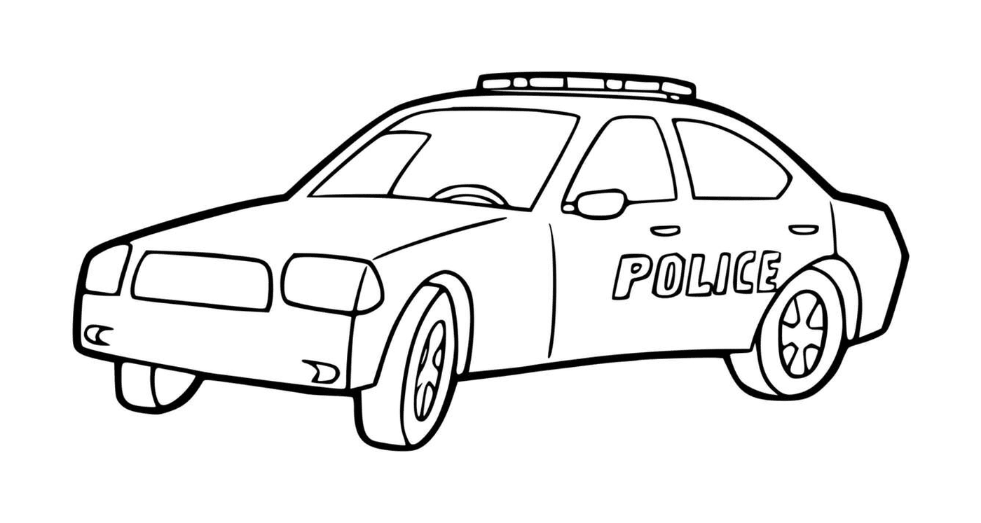  Coche de policía estadounidense ilustrado 