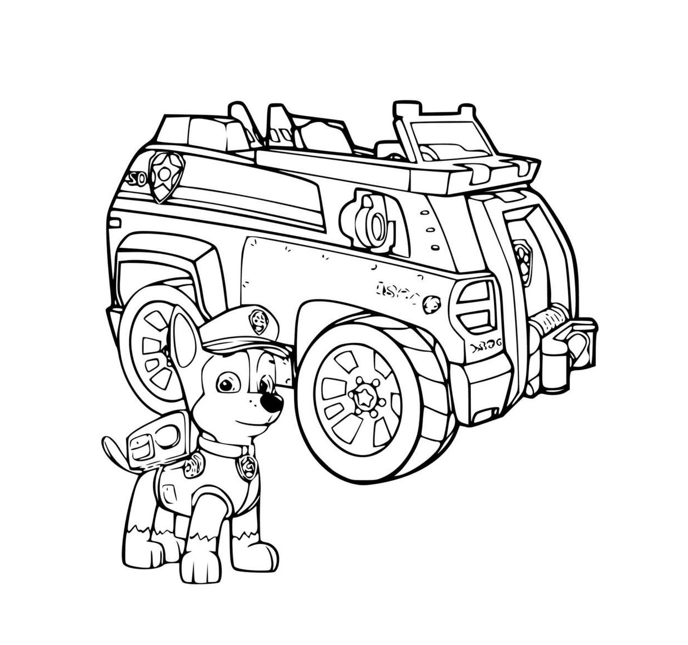  Pat Patrol vehicle, policeman and dog 