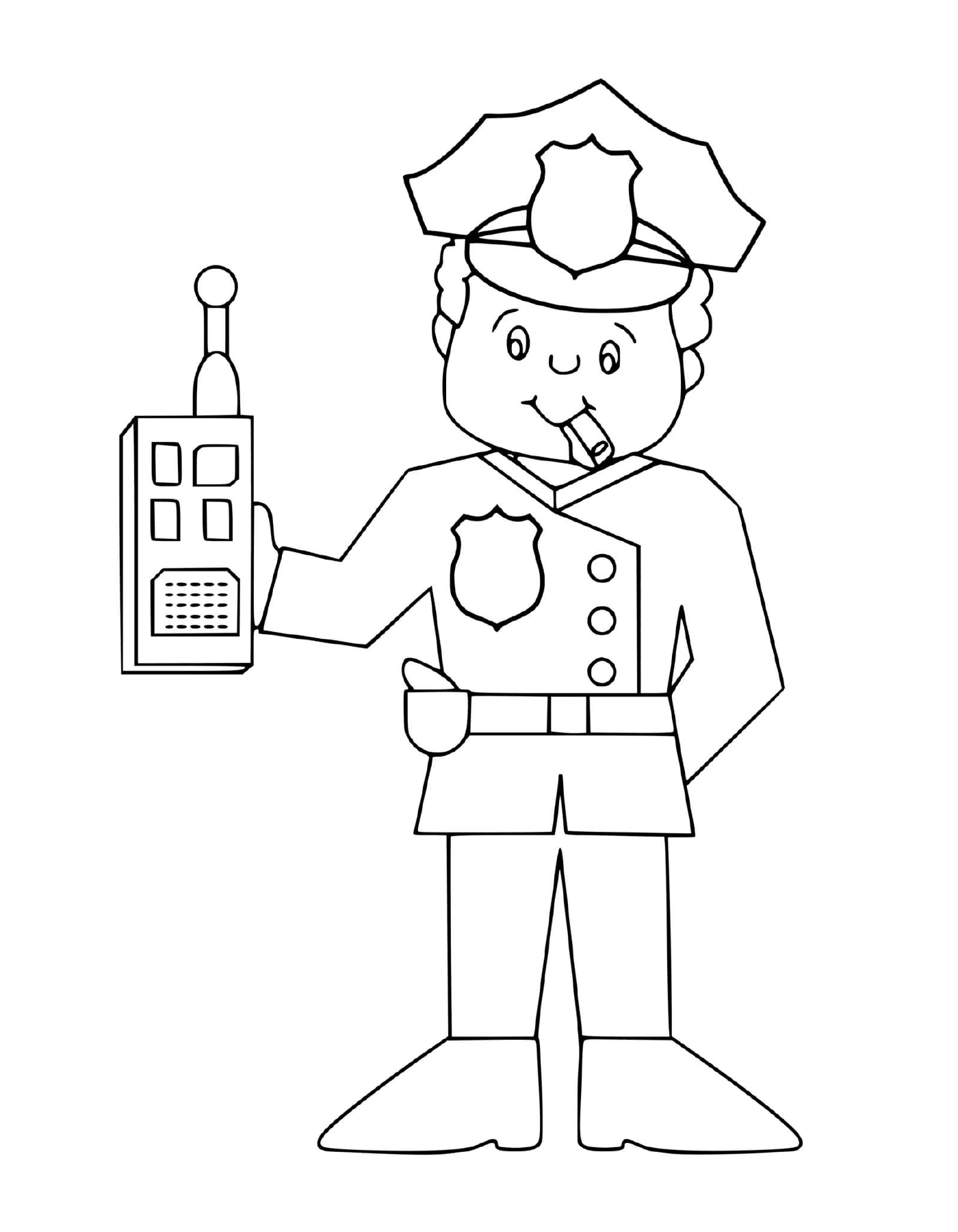  Policeman with portable radio 