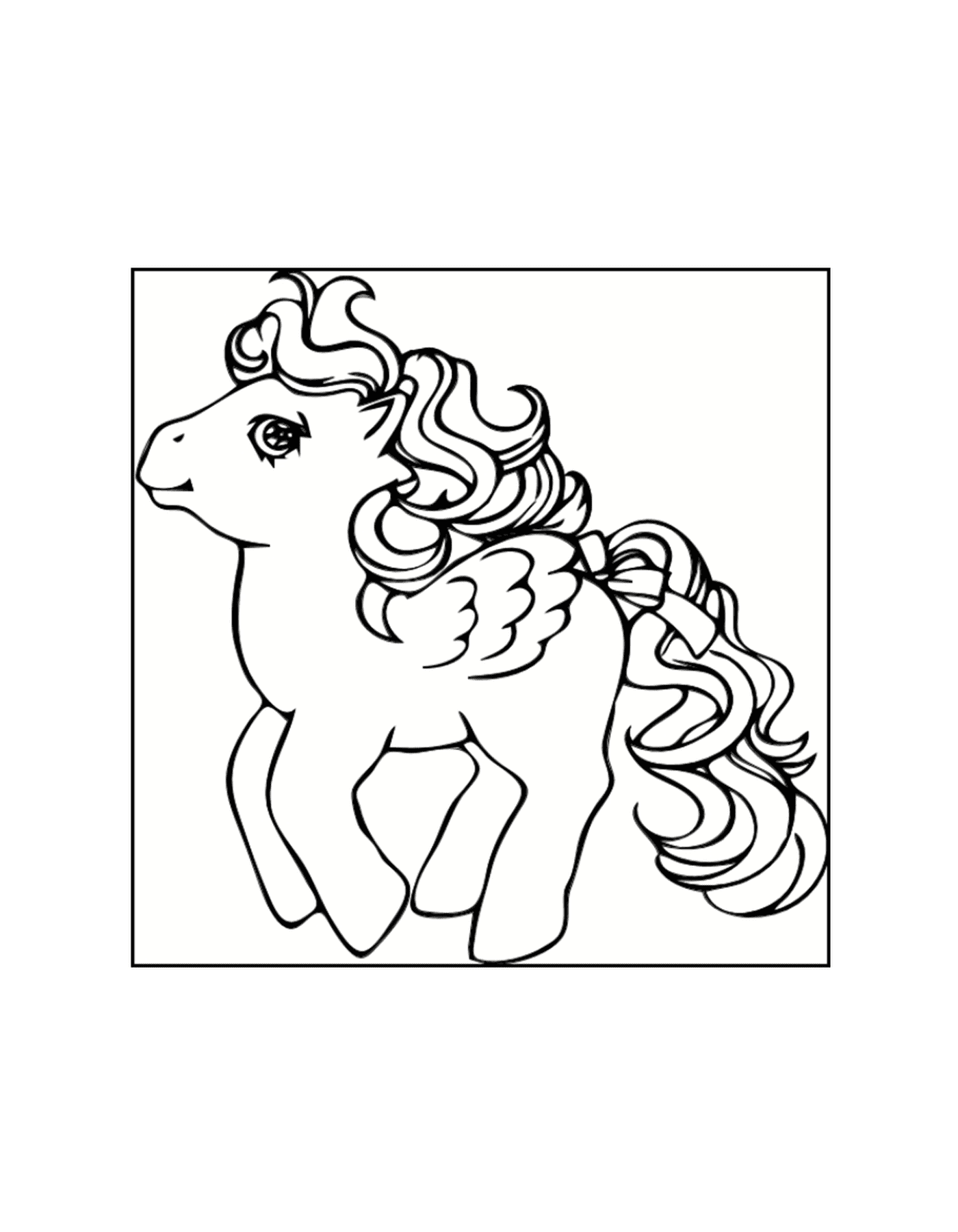  Pony de ala de la princesa, hada y elegante 