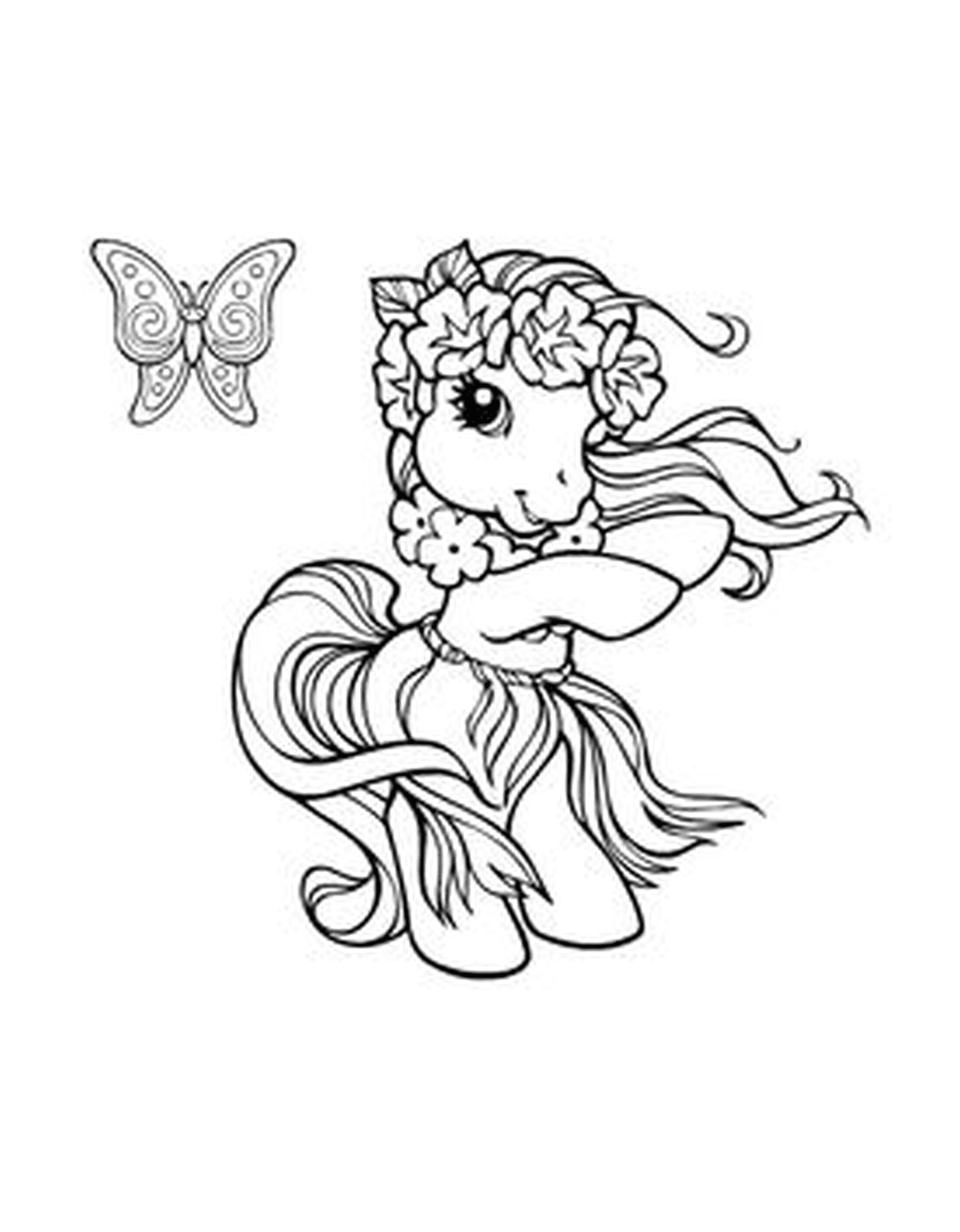  Mein kleiner Pony, süß mit Schmetterling 