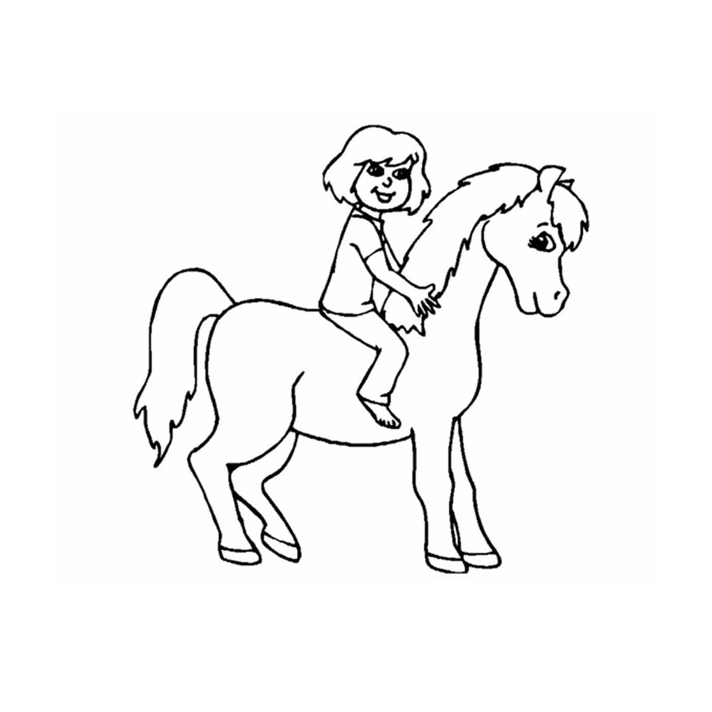  chica montando a caballo 