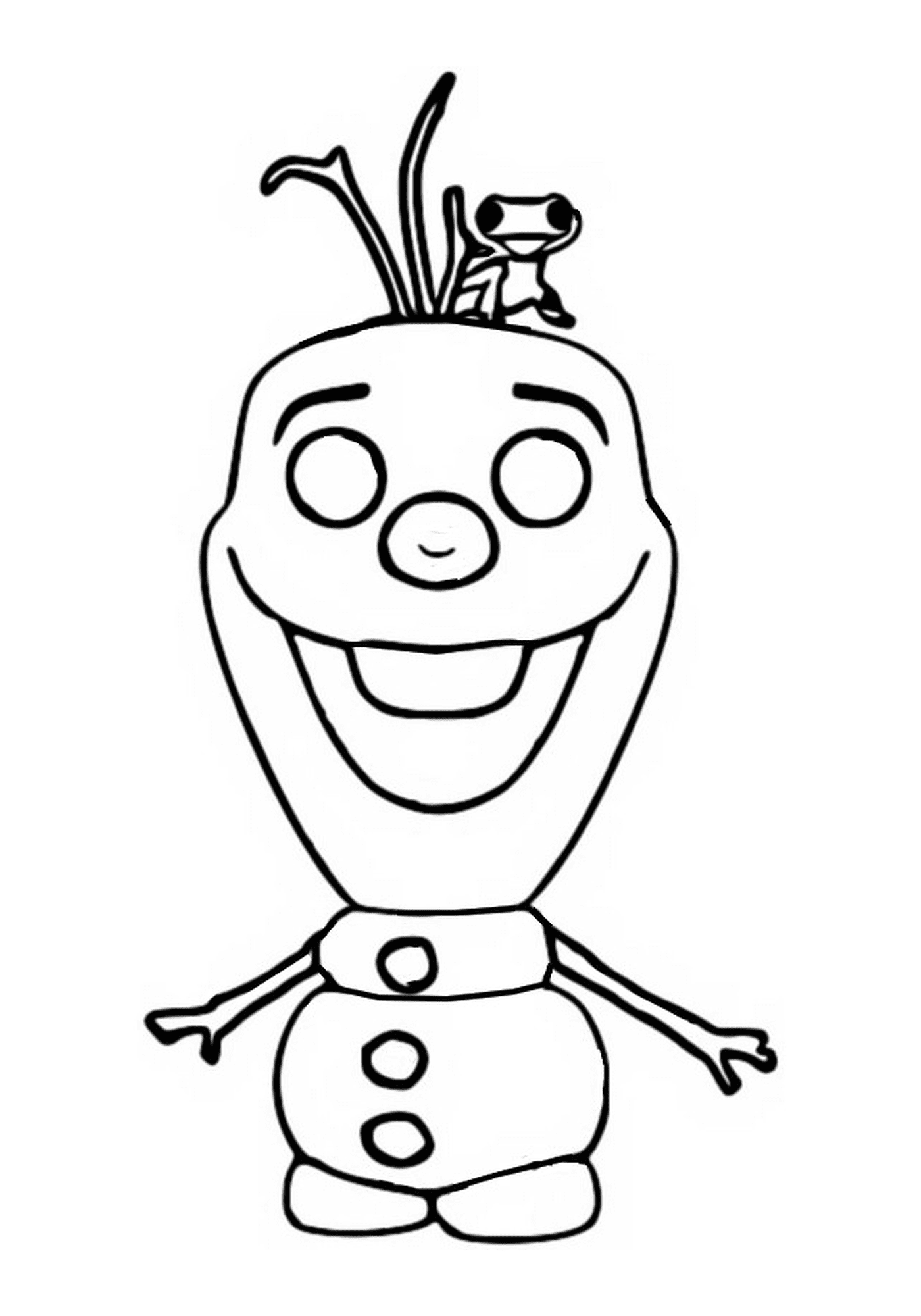  Olaf, Frozen 2, cartoon character smiling 