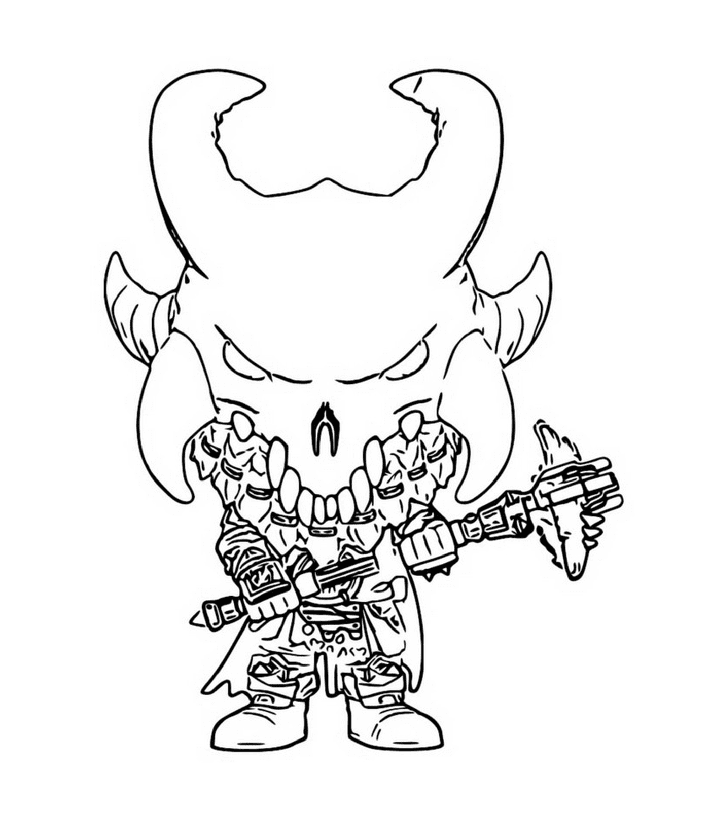  Ragnarok, Fortnite, skull holding a guitar 
