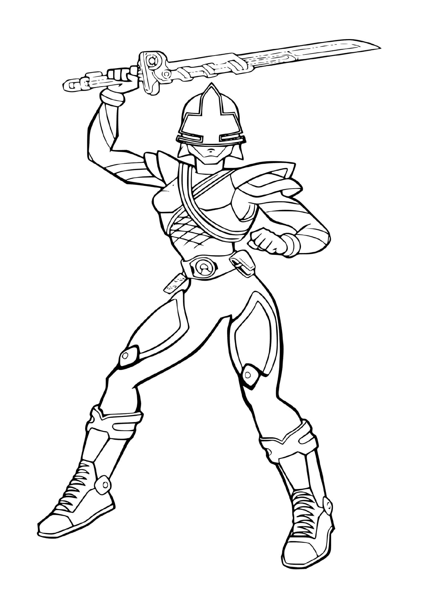  Mann in Mega Force Kostüm 