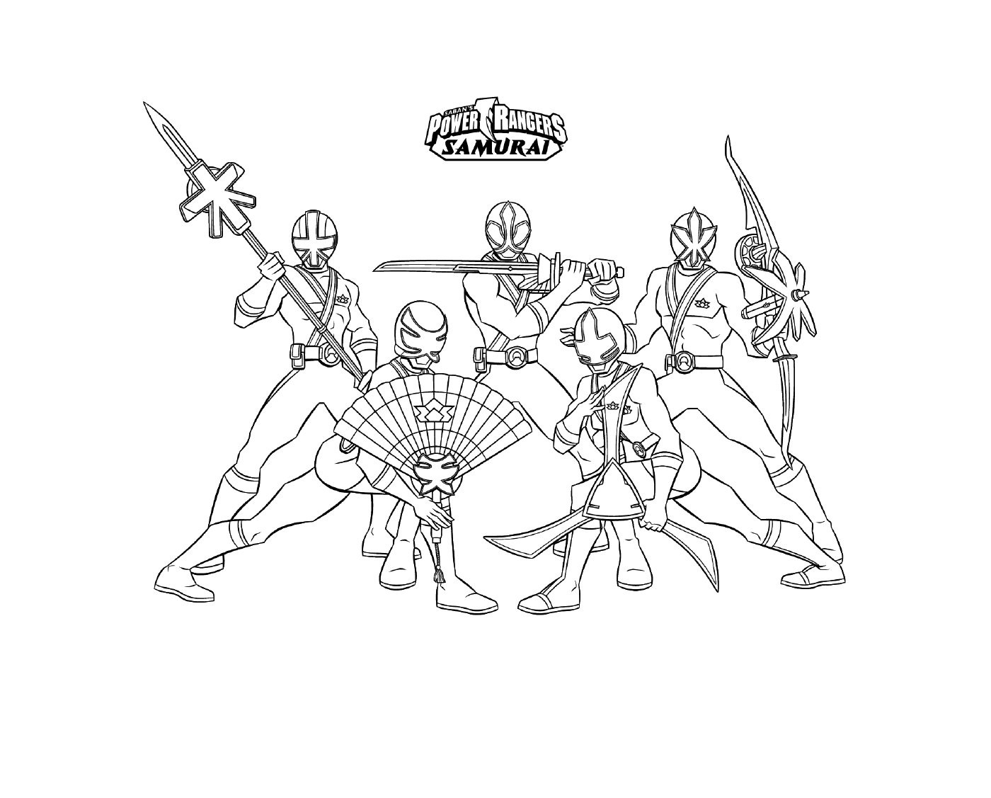  Equipo de Power Rangers de Samurai 