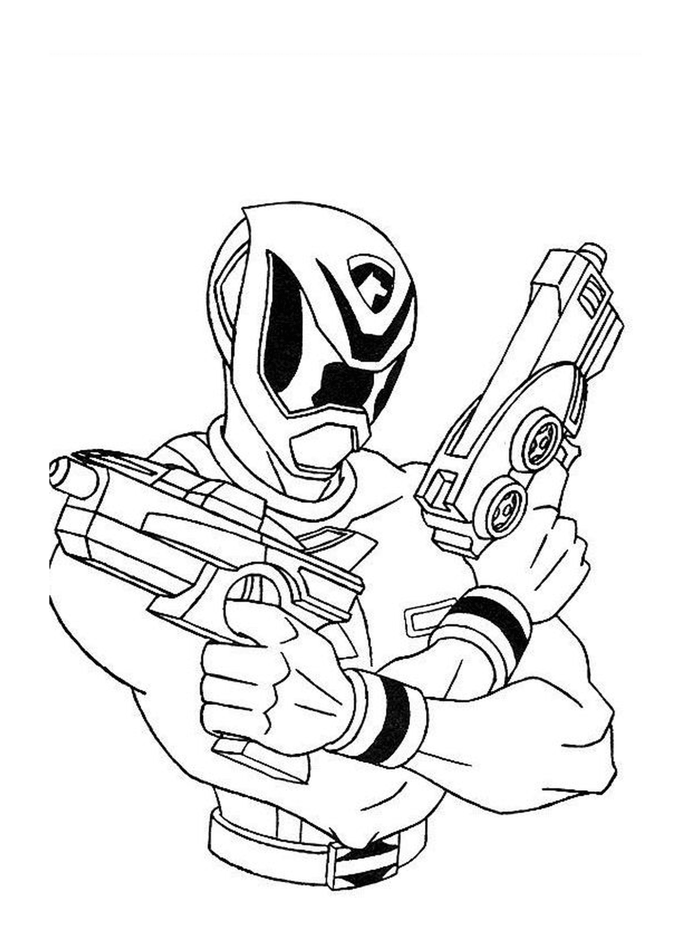  Presence of a Power Ranger with rifles 