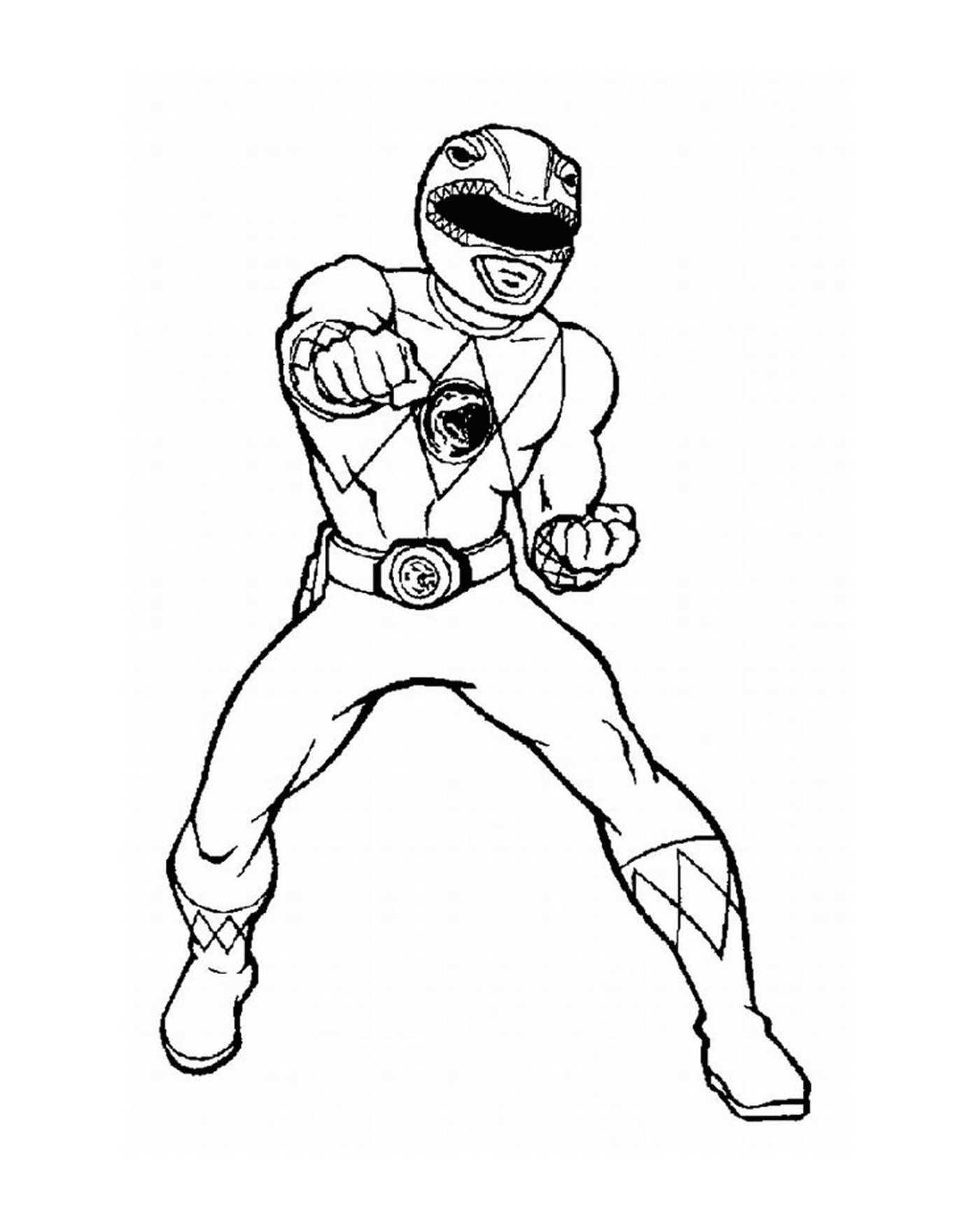  El Power Ranger de la Selva Furia practicando karate 