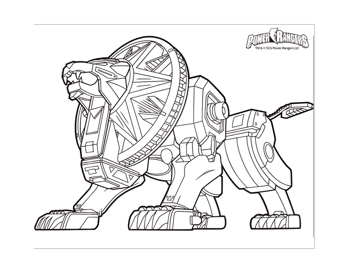  Robot lion of the Dino Charge Power Rangers 