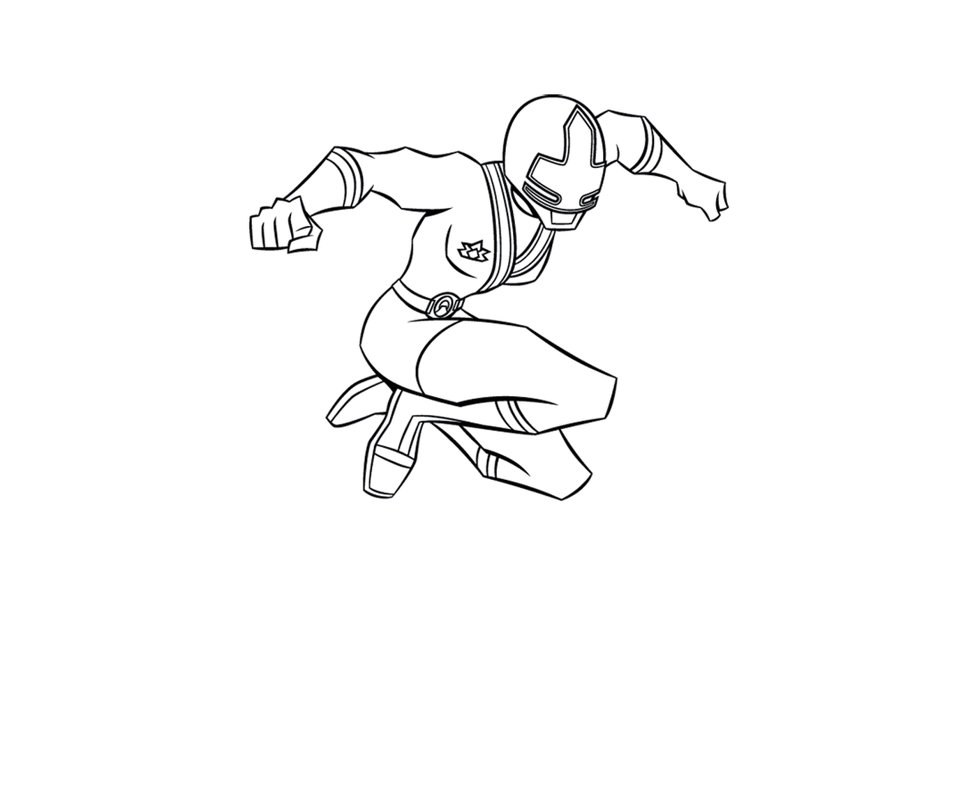 Power Ranger Samurai in pieno salto 