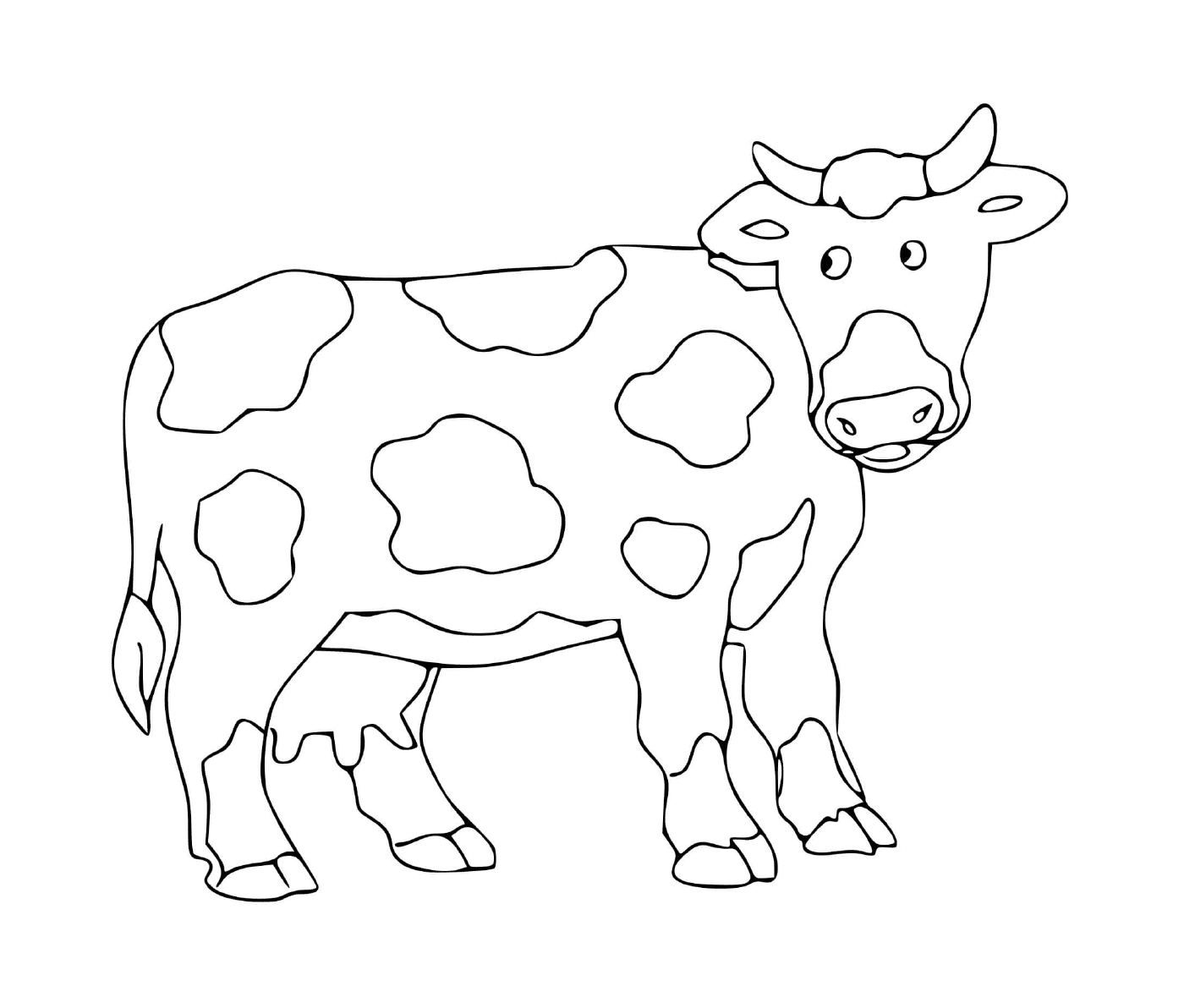  A peaceful and charming cow 