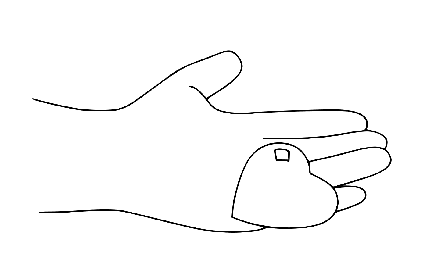 Hand holding mobile phone