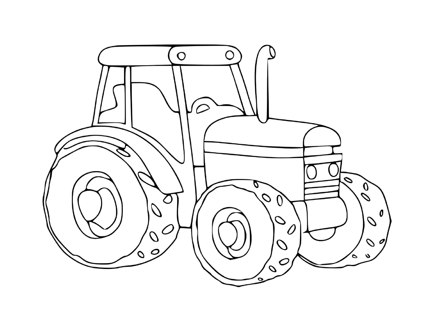  Robusto tractor en el campo 