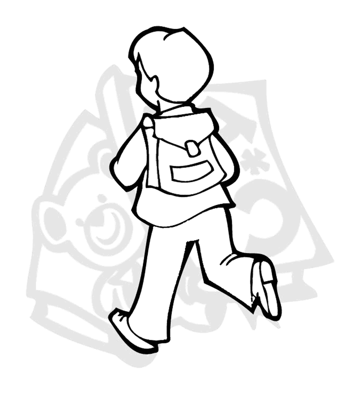  Boy with a backpack 