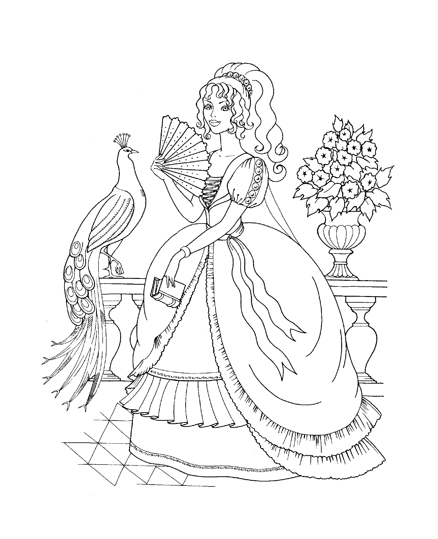  Prinzessin auf einem verzaubernden Balkon 