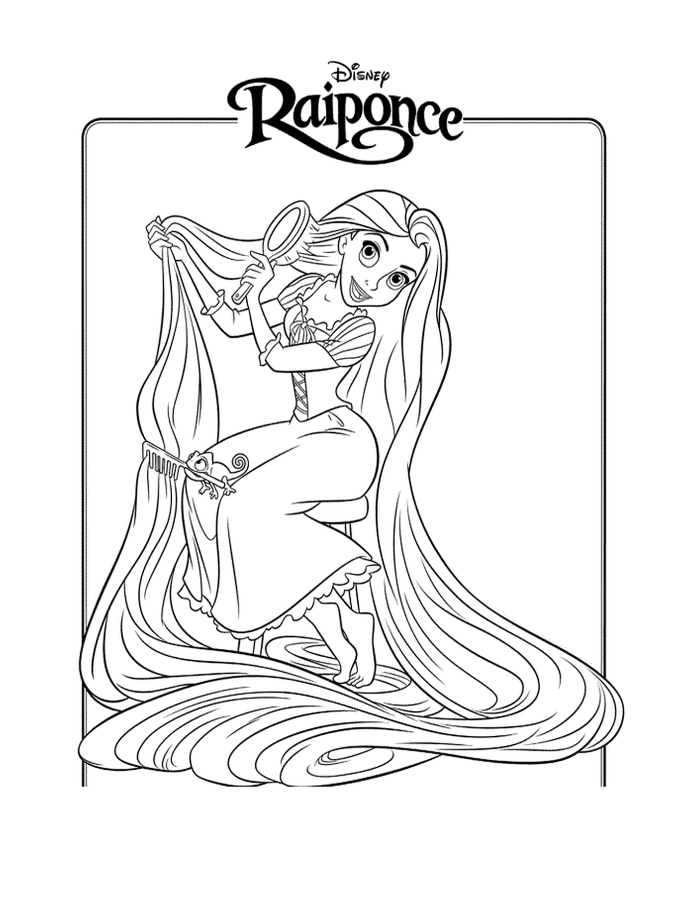  Raiponce, a woman with endless hair 