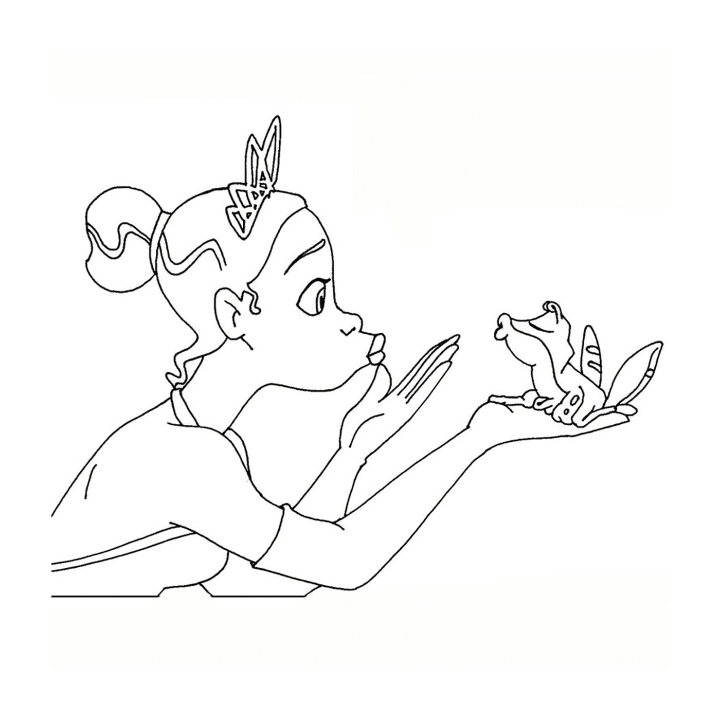  Jovencita sosteniendo una rana 