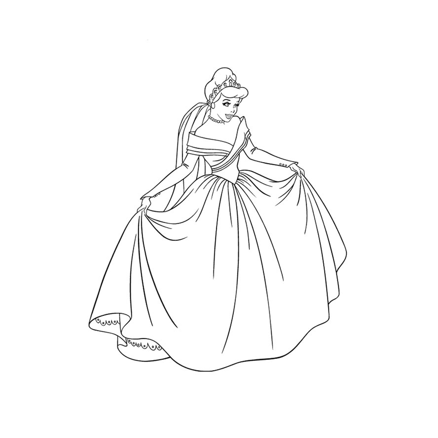  Elegant princess in dress 