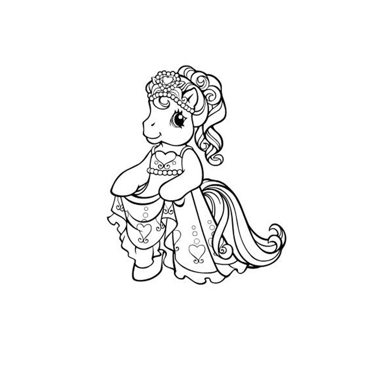  Kleines Mädchen in Prinzessin Kleid 