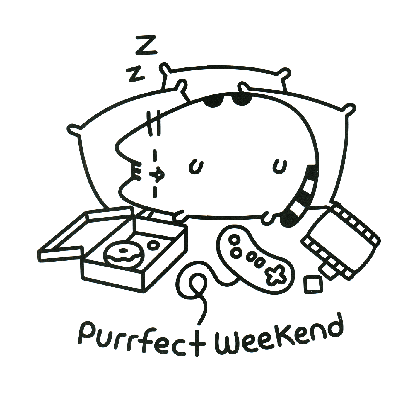  Pusheen, perfect weekend 