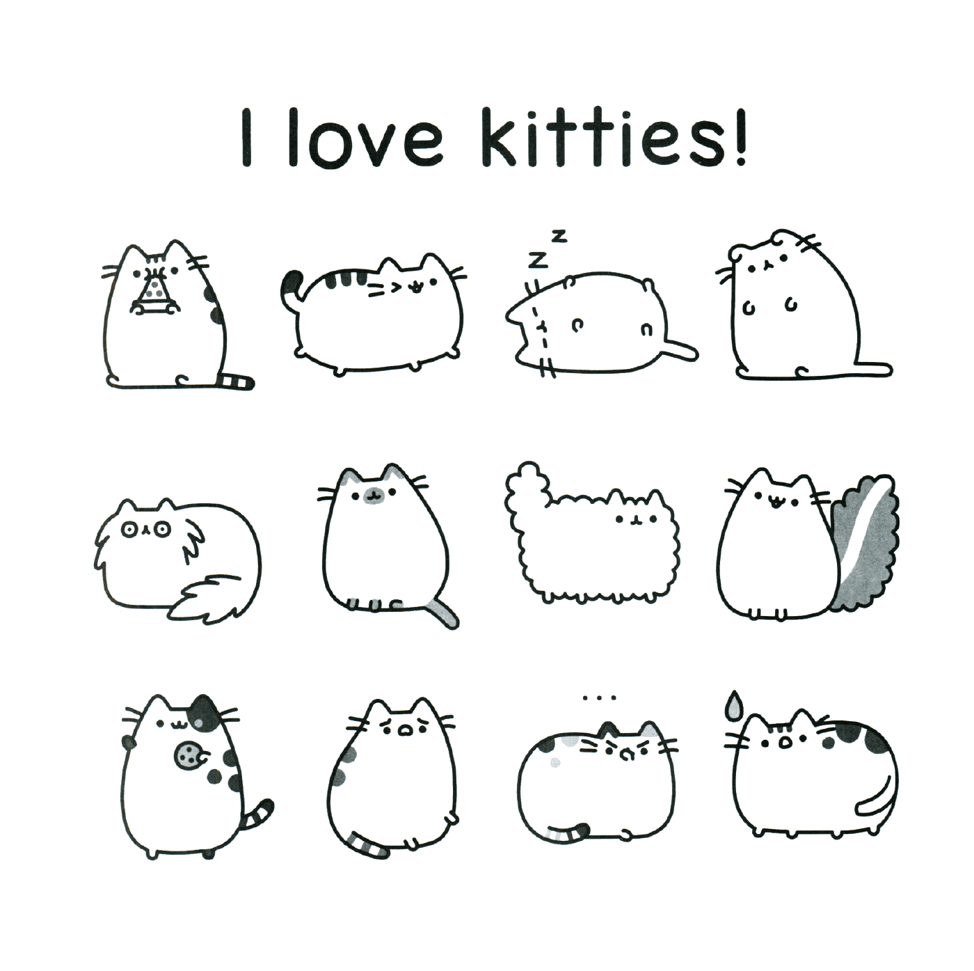  Pusheen, love for the minions 
