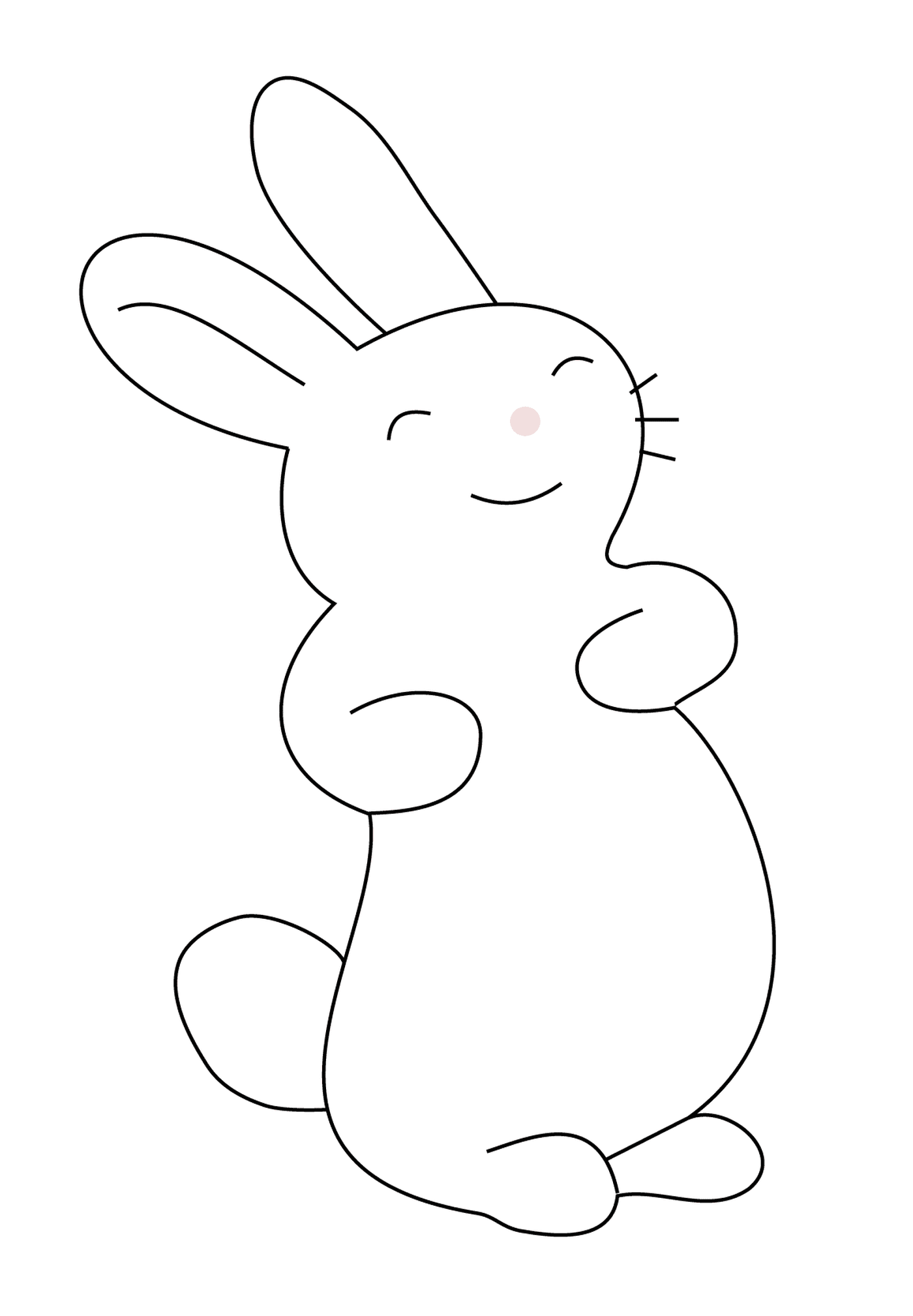  Conejo kawaii y su pequeña nariz rosada 