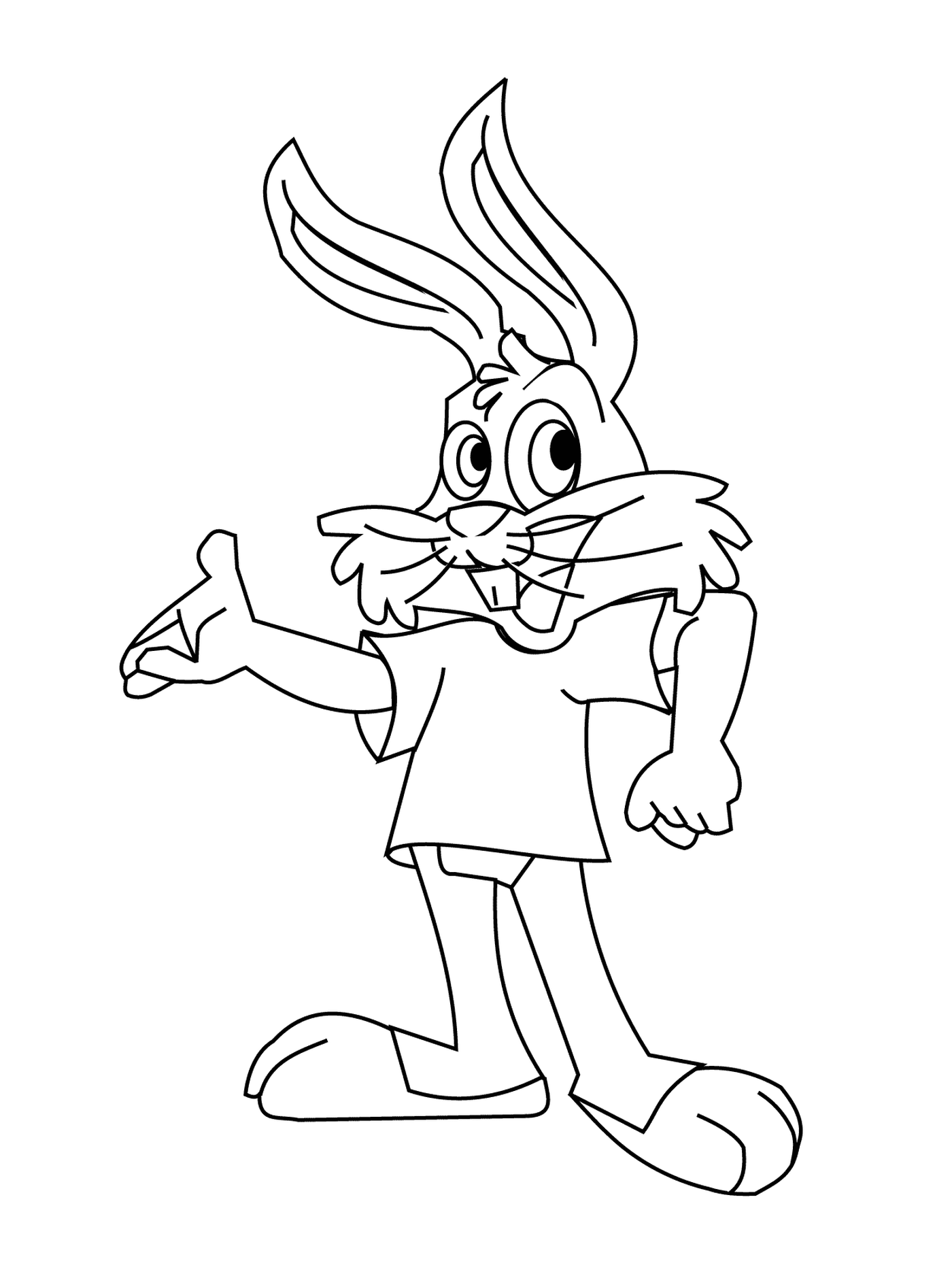  Conejo enseñando como Bugs Bunny 