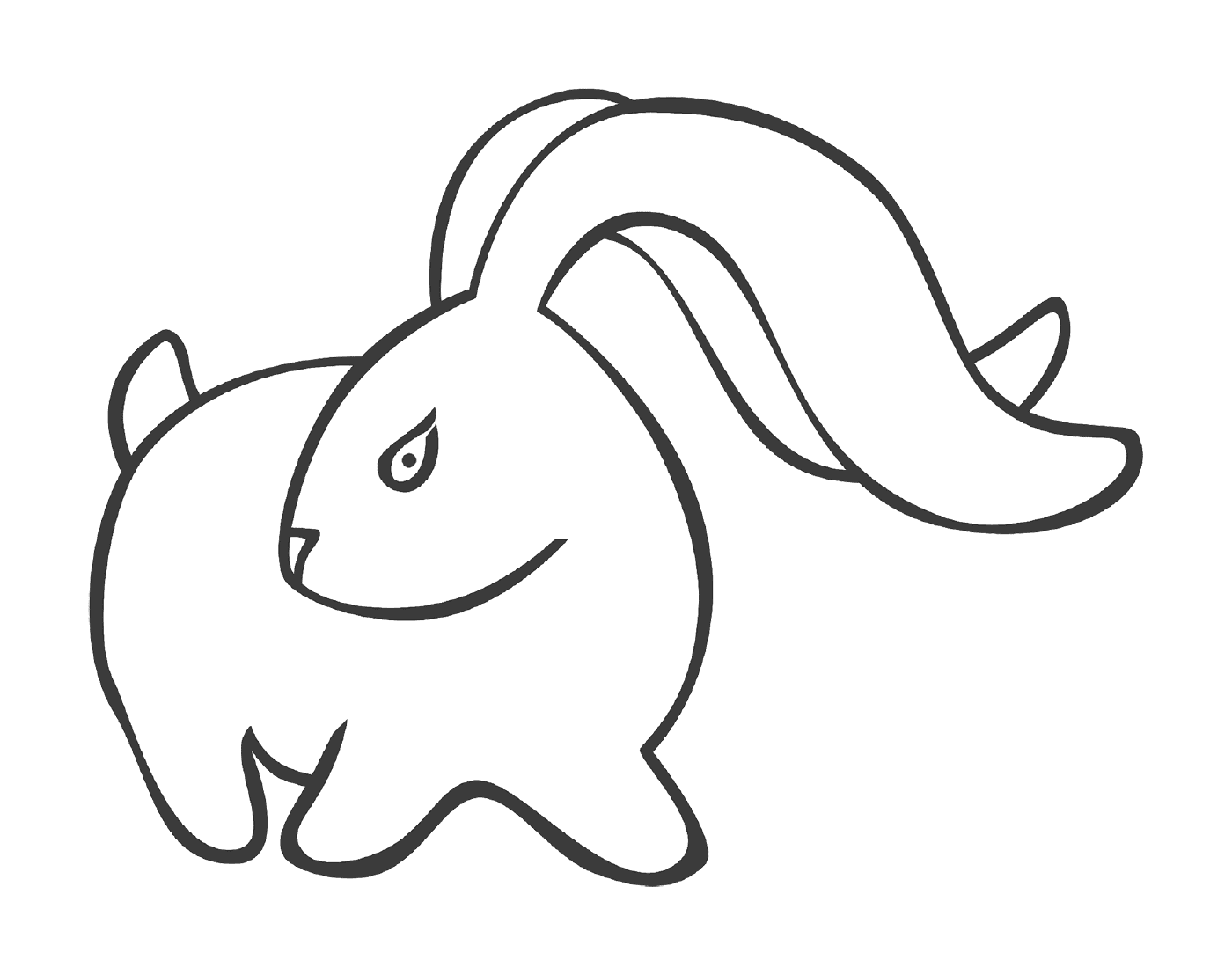  Rabbit with long stylized ears 