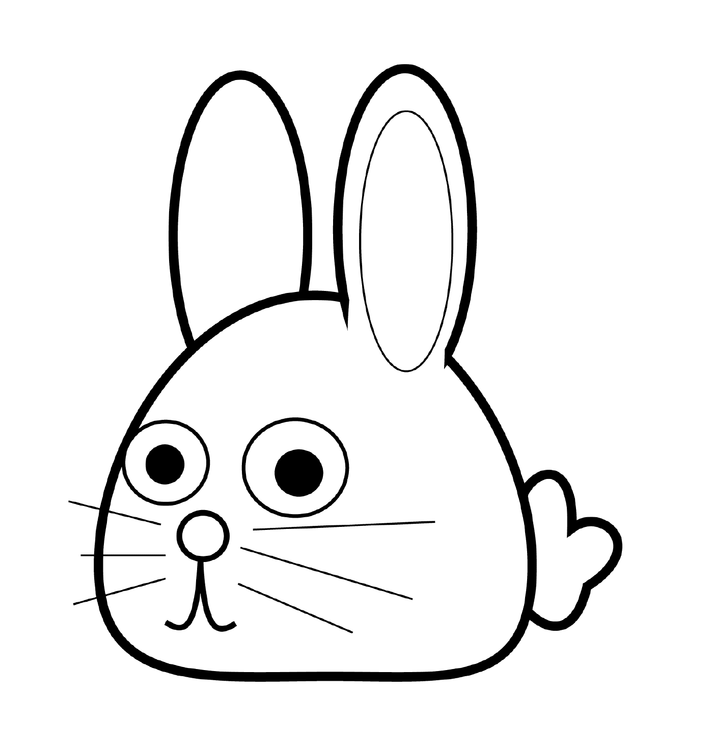  Conejo cabeza adorable kawaii 