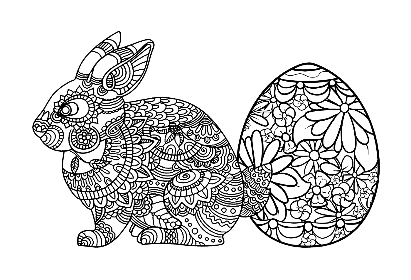  Conejo de Pascua Mandala 