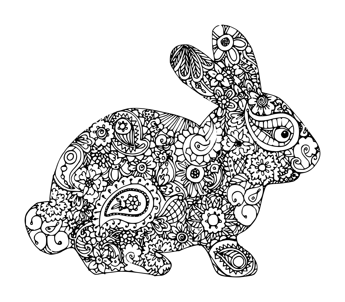  Mandala de conejo 
