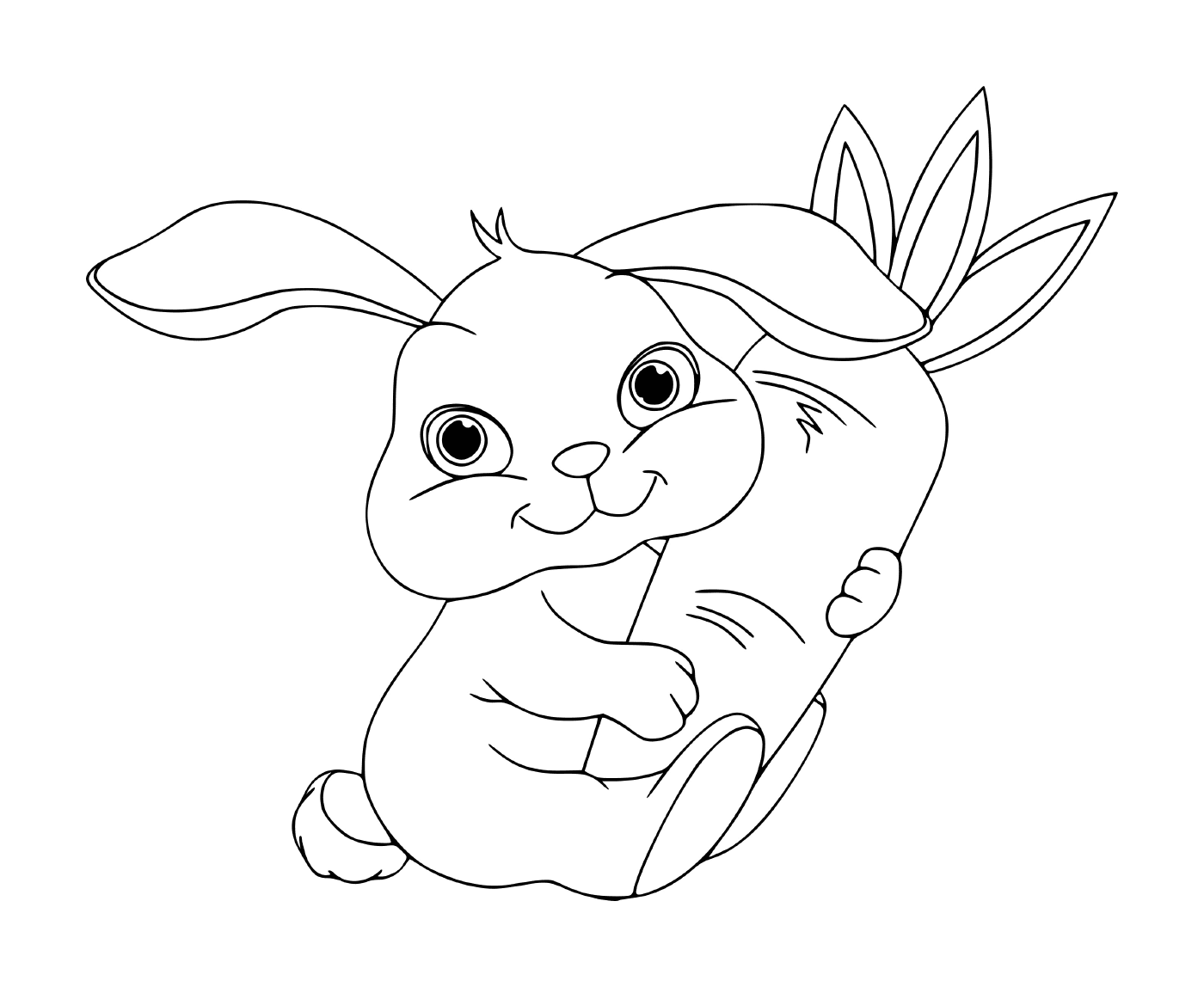  Conejo de Pascua con zanahoria 