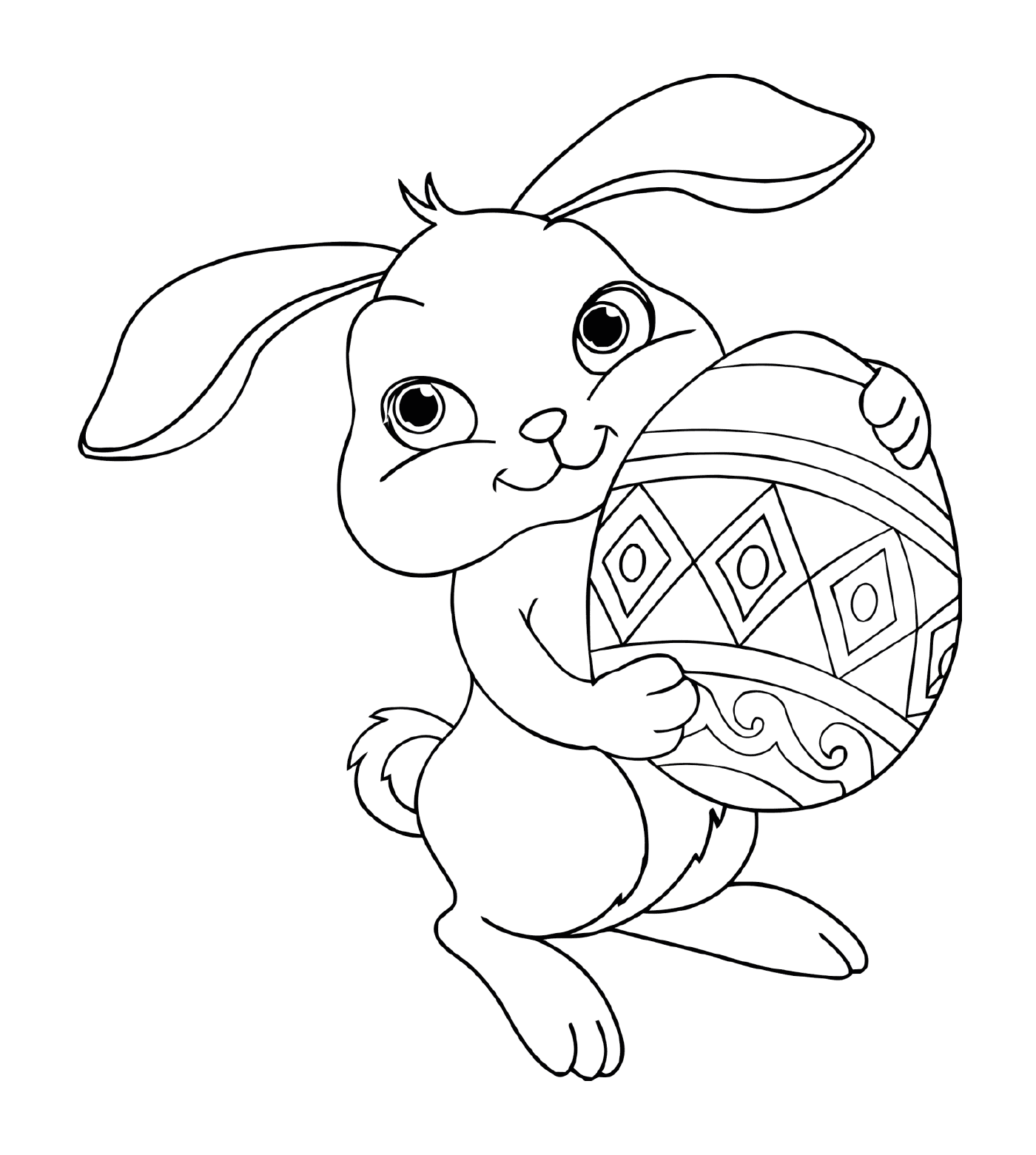  Пасхальный кролик с яйцом 