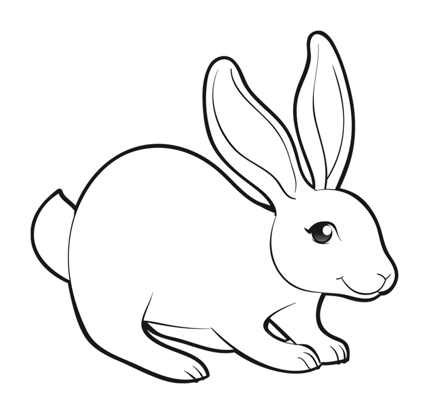  Кролик улыбается в траве 