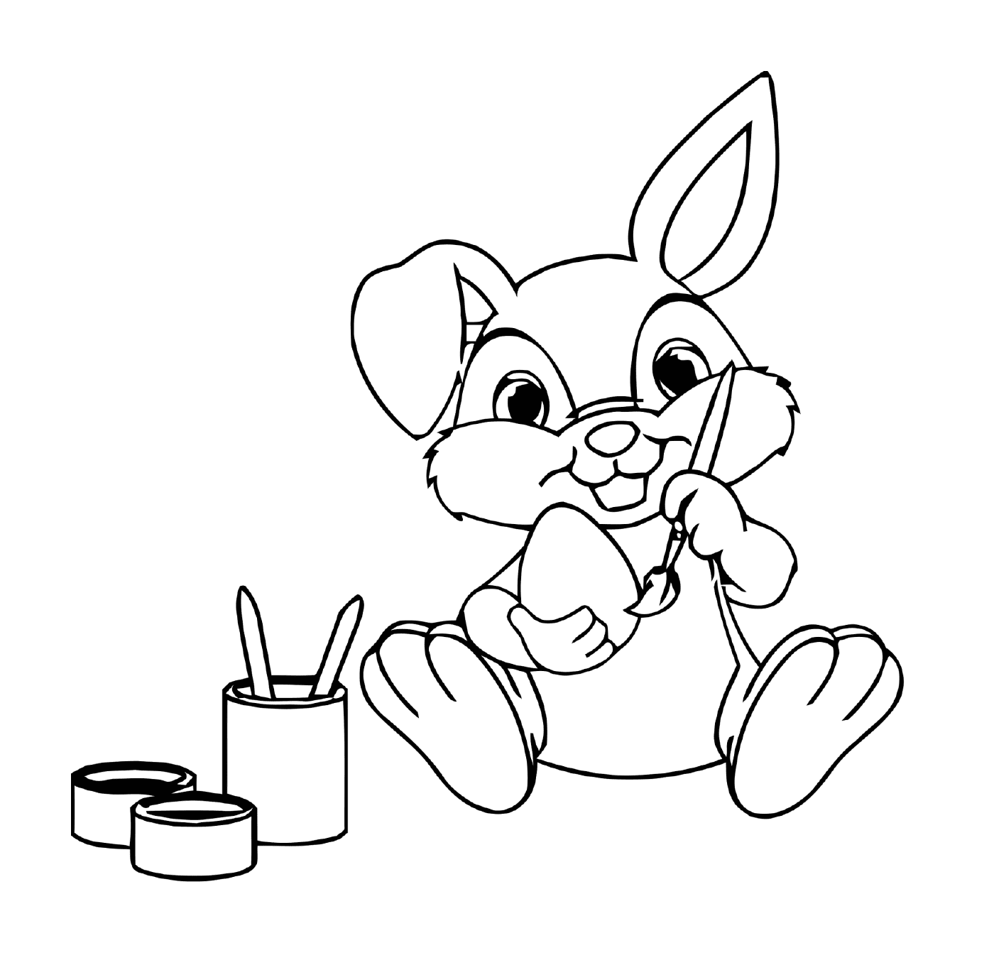  Кролик рисует яйца 