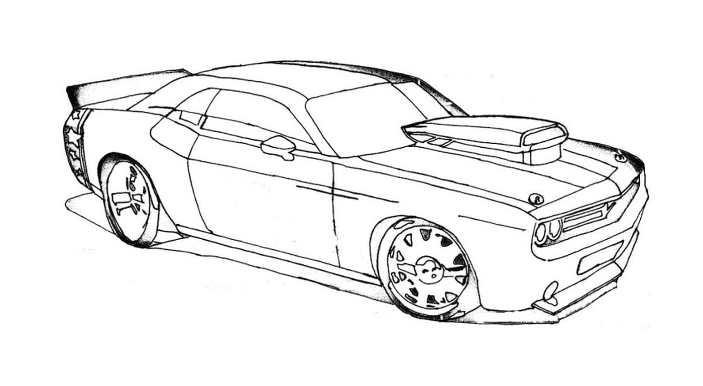  Dibujo de coche de afinación 