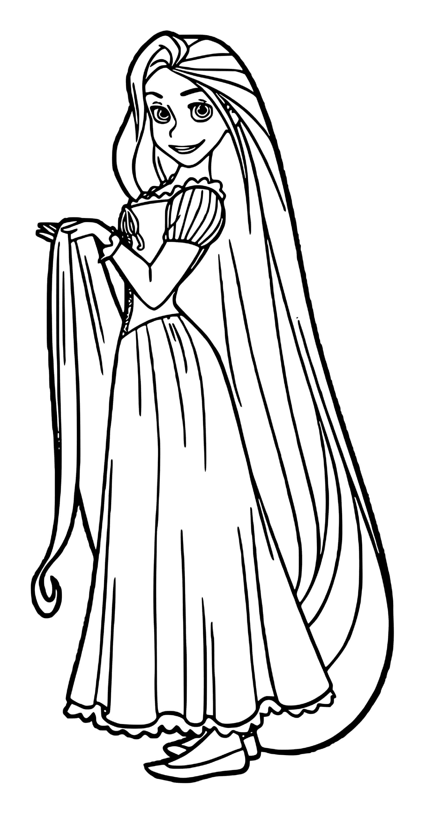  Raiponce zeigt ihr Haar 