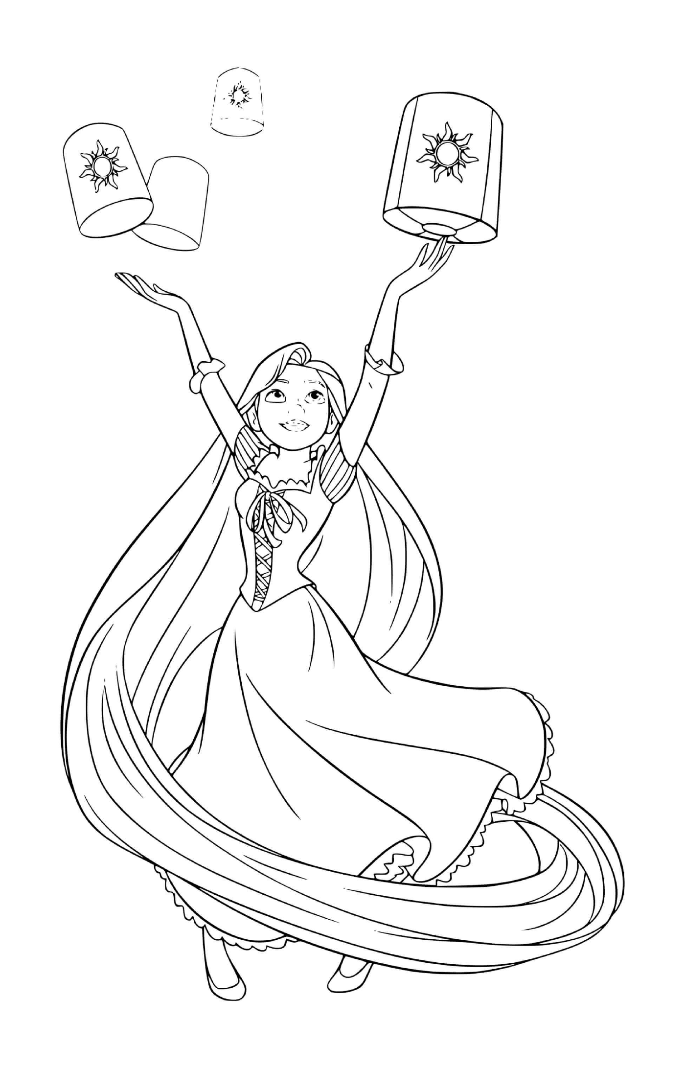  Princess throws lanterns into the sky 