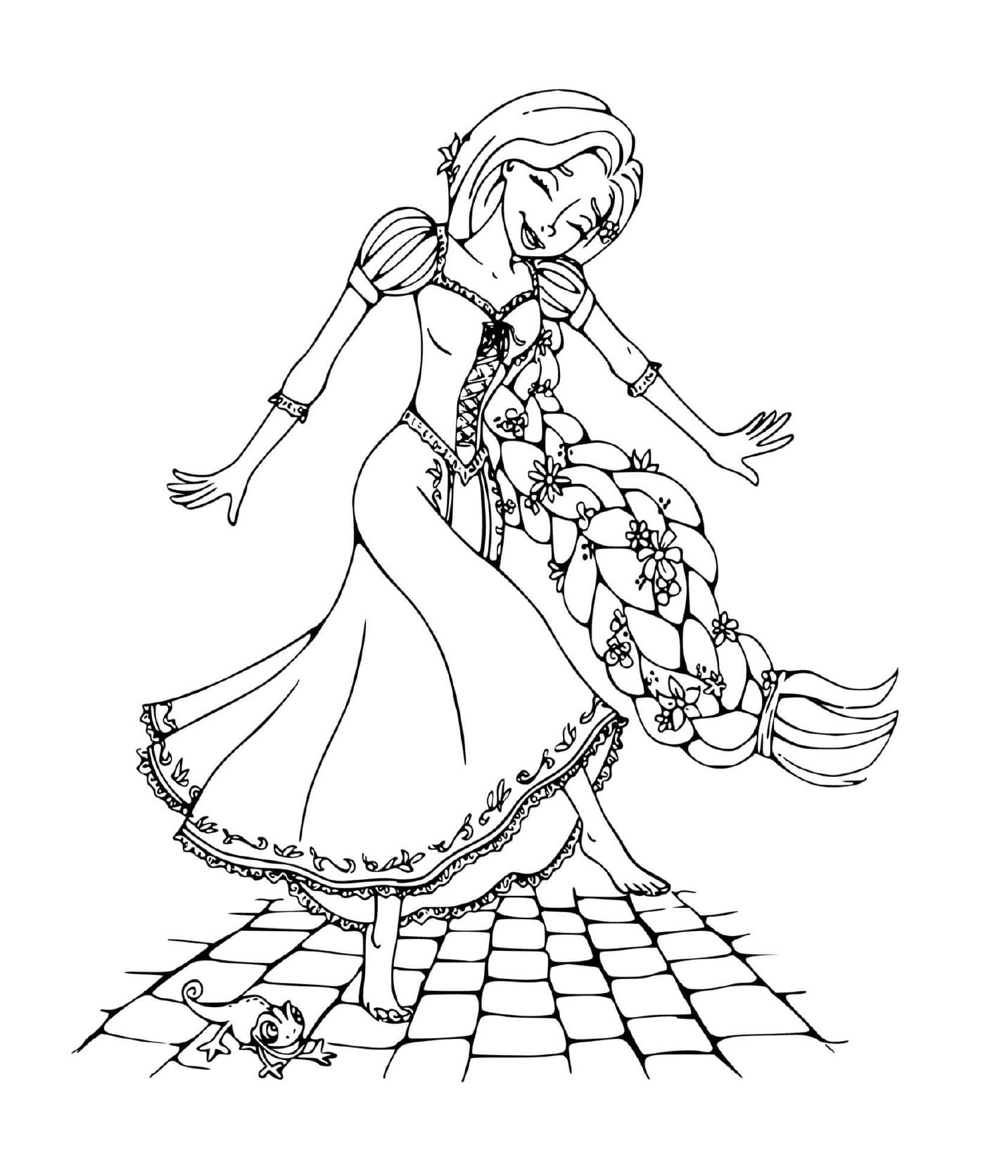  Raponce dance, enchanted hair 