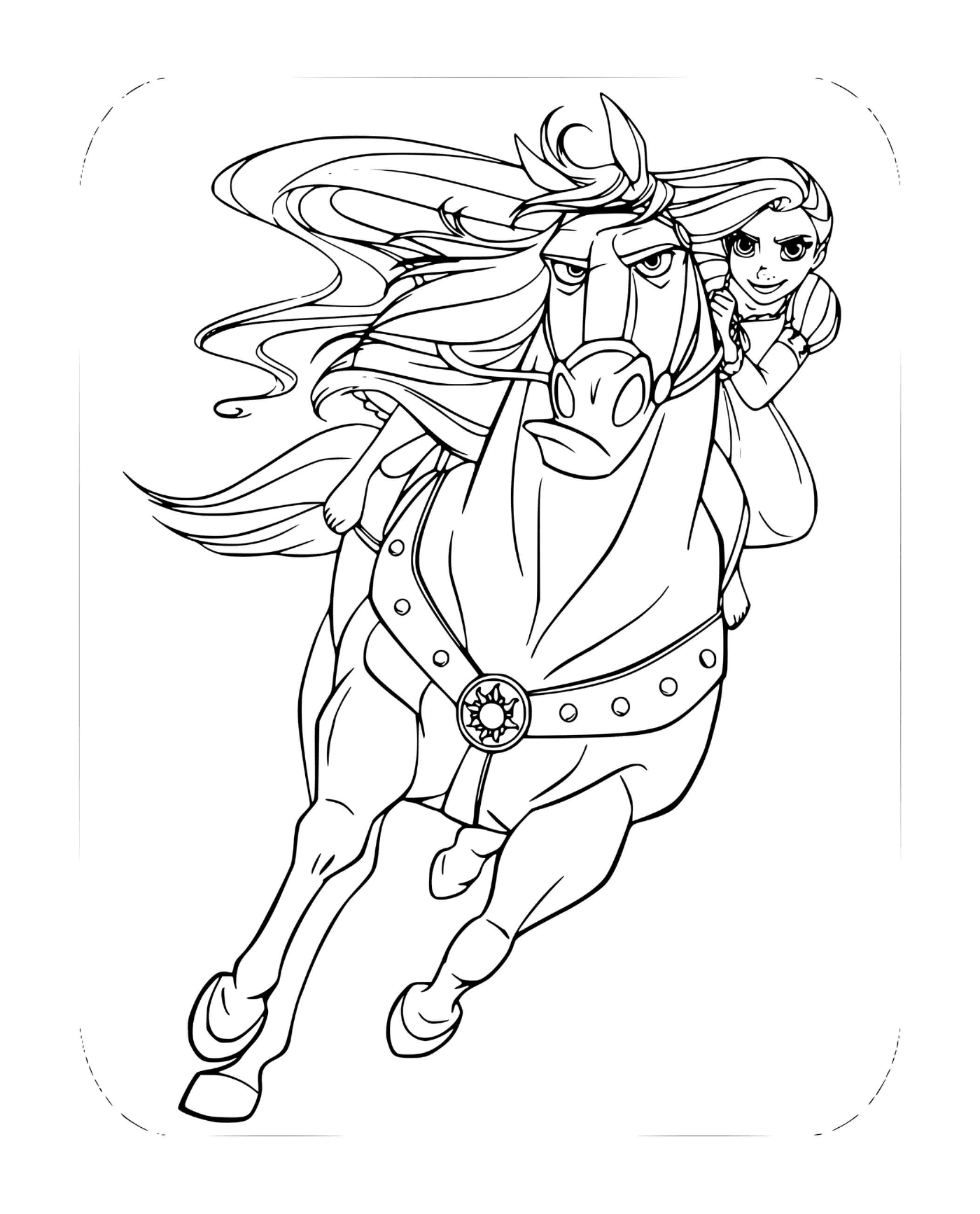  Princess Raiponce, faithful horse 