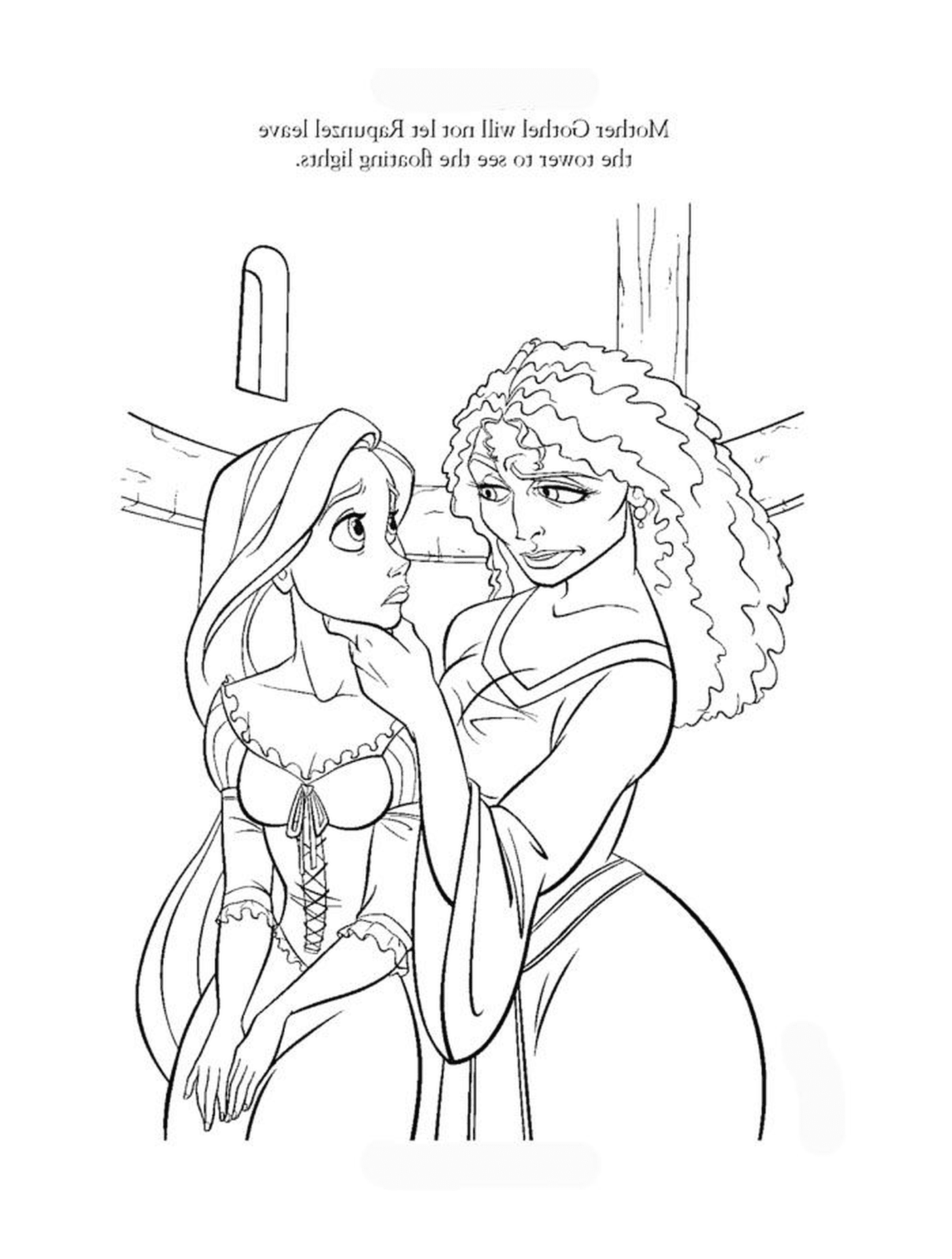  Raiponce and Mother Gothel 