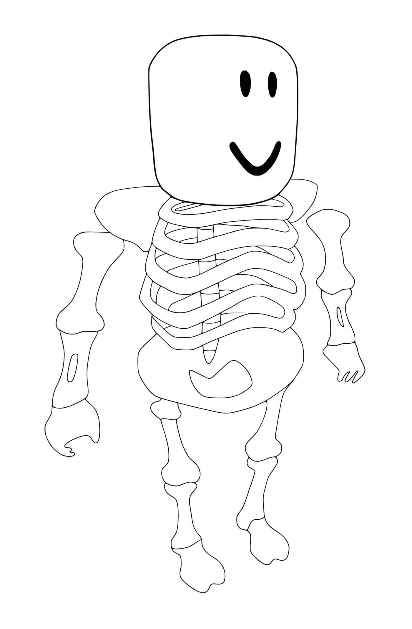 Skeleton Roblox con la lettera V 