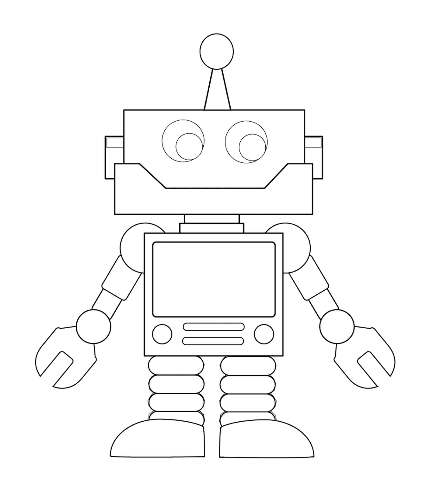  Милый мультяшный робот 