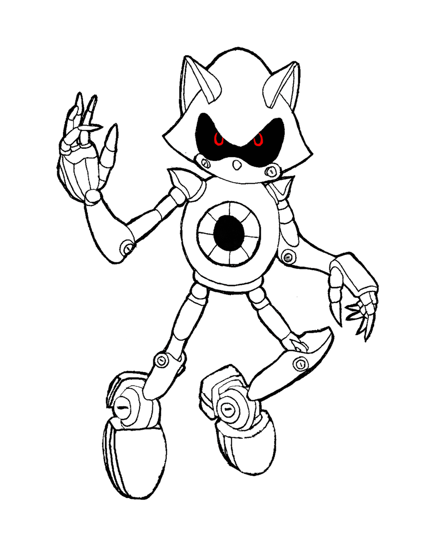  Sonic Roboter mit roten Augen 